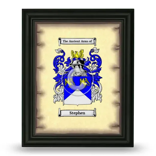 Stephen Coat of Arms Framed - Black