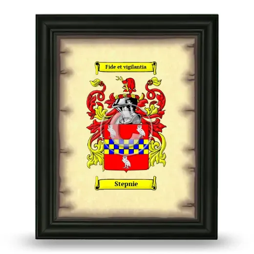 Stepnie Coat of Arms Framed - Black