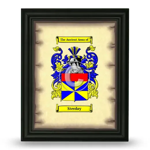 Sterday Coat of Arms Framed - Black