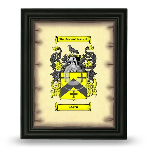 Stern Coat of Arms Framed - Black