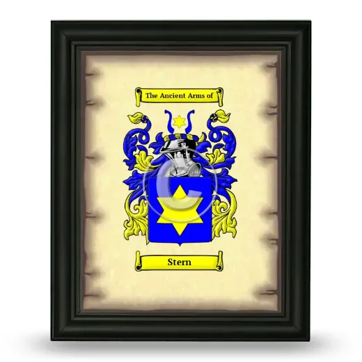 Stern Coat of Arms Framed - Black