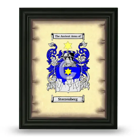 Sterrenberg Coat of Arms Framed - Black