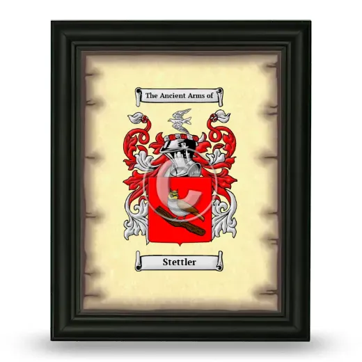 Stettler Coat of Arms Framed - Black