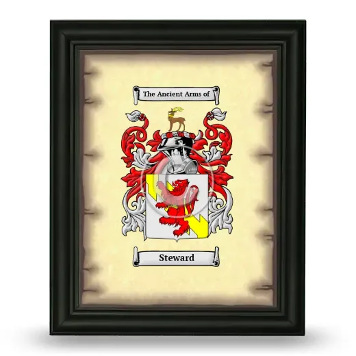 Steward Coat of Arms Framed - Black