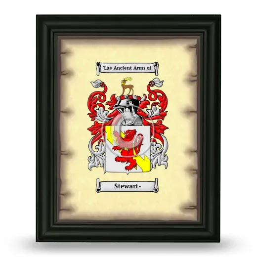 Stewart- Coat of Arms Framed - Black