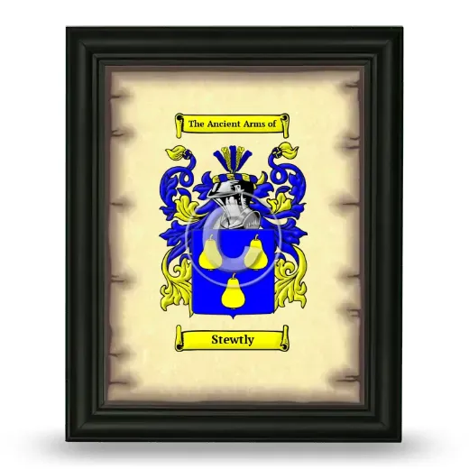 Stewtly Coat of Arms Framed - Black
