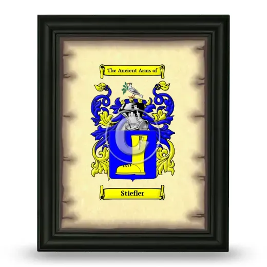 Stiefler Coat of Arms Framed - Black