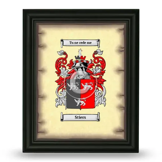 Stiers Coat of Arms Framed - Black