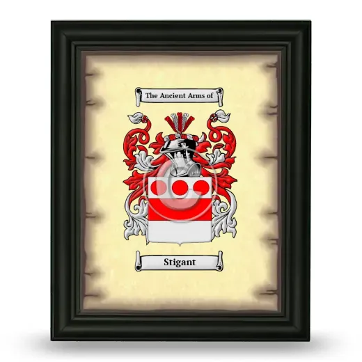 Stigant Coat of Arms Framed - Black