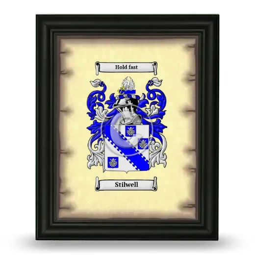 Stilwell Coat of Arms Framed - Black