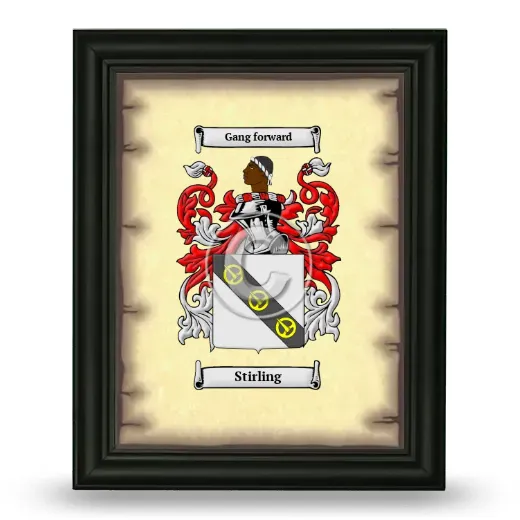 Stirling Coat of Arms Framed - Black