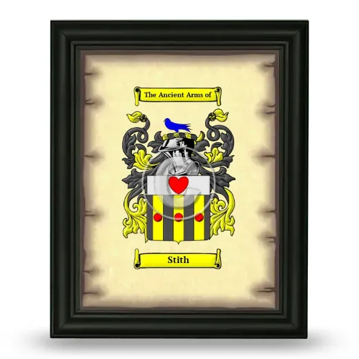 Stith Coat of Arms Framed - Black