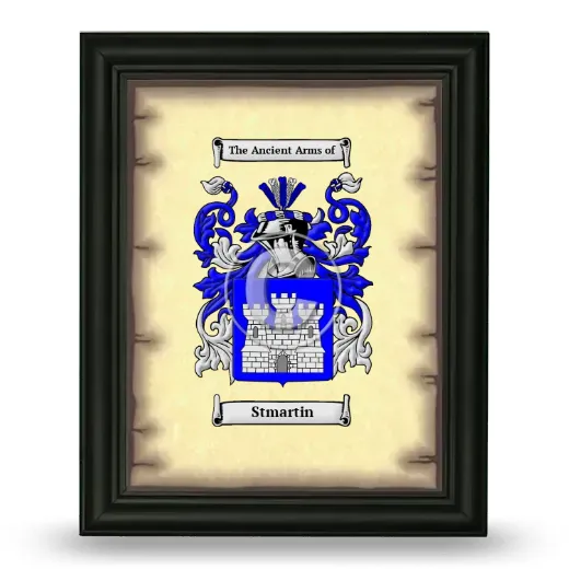 Stmartin Coat of Arms Framed - Black