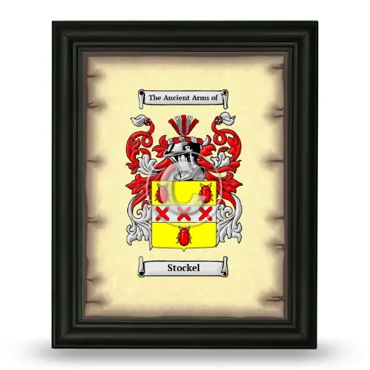 Stockel Coat of Arms Framed - Black