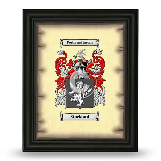 Stockford Coat of Arms Framed - Black