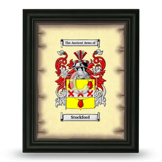 Stockford Coat of Arms Framed - Black
