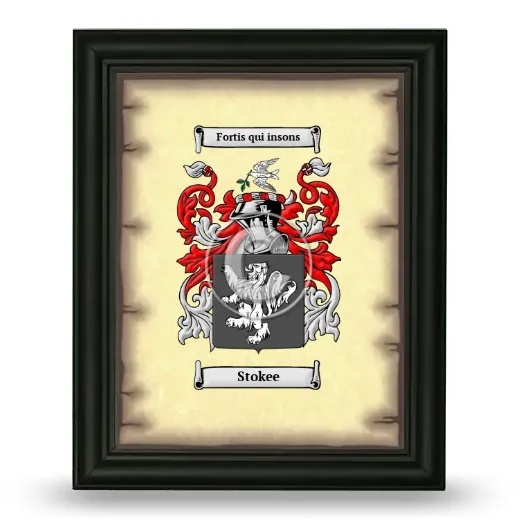 Stokee Coat of Arms Framed - Black