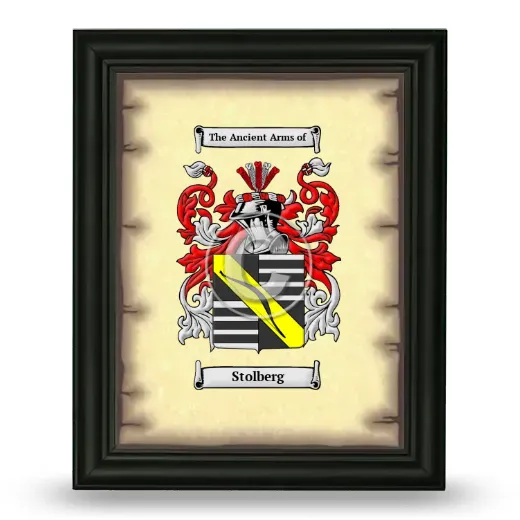 Stolberg Coat of Arms Framed - Black