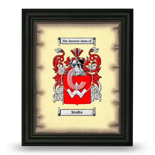 Stolte Coat of Arms Framed - Black