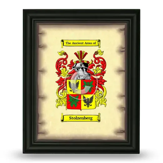 Stolzenberg Coat of Arms Framed - Black
