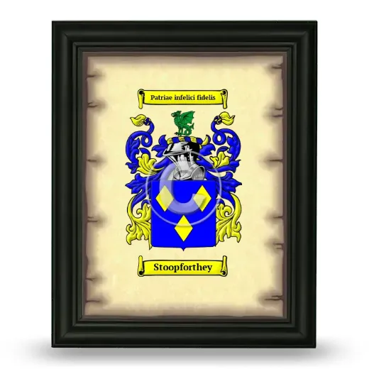 Stoopforthey Coat of Arms Framed - Black