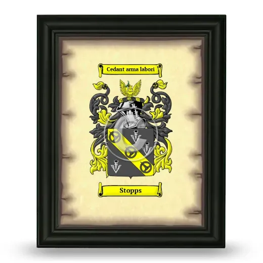 Stopps Coat of Arms Framed - Black