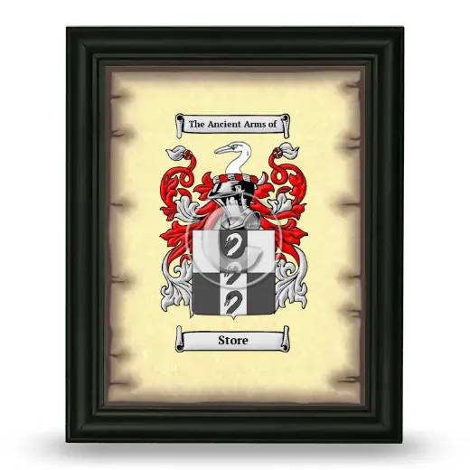 Store Coat of Arms Framed - Black