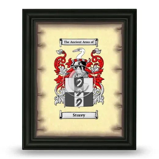 Storey Coat of Arms Framed - Black