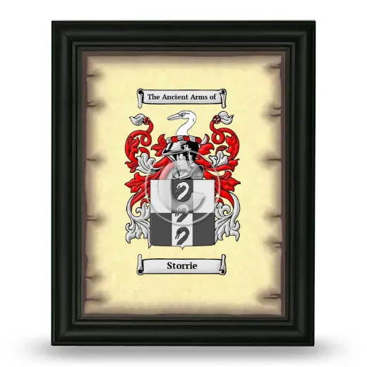 Storrie Coat of Arms Framed - Black