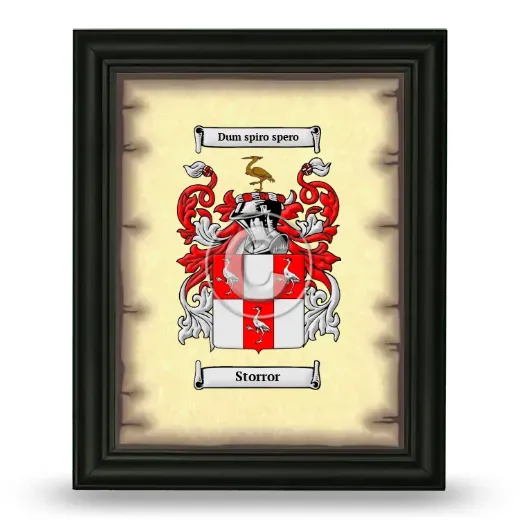 Storror Coat of Arms Framed - Black