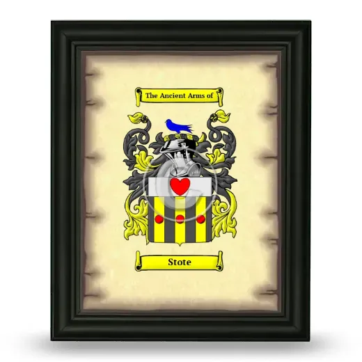 Stote Coat of Arms Framed - Black