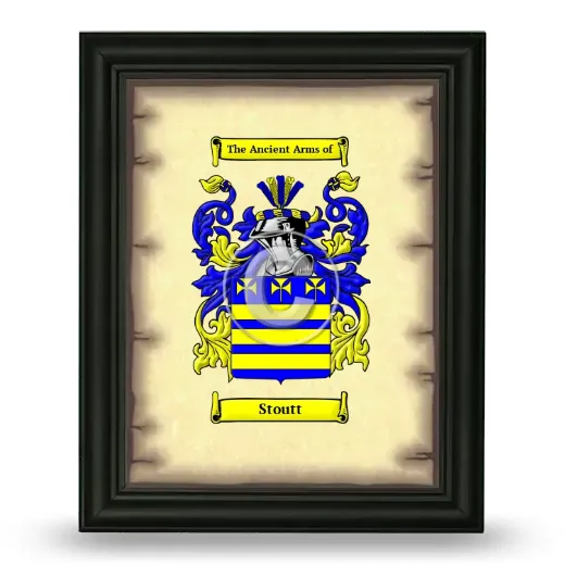 Stoutt Coat of Arms Framed - Black