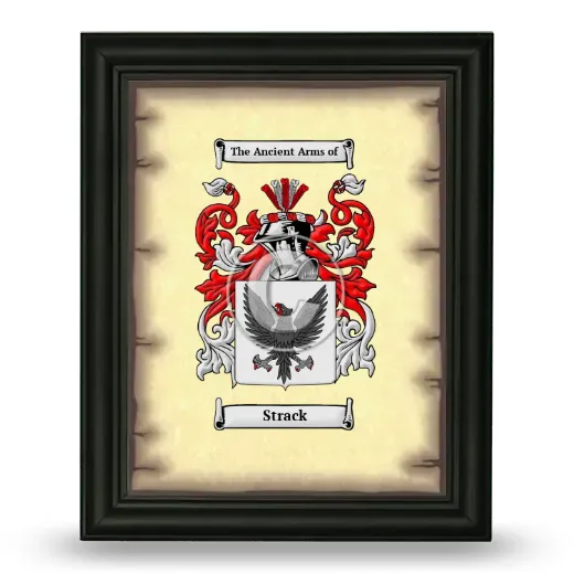 Strack Coat of Arms Framed - Black