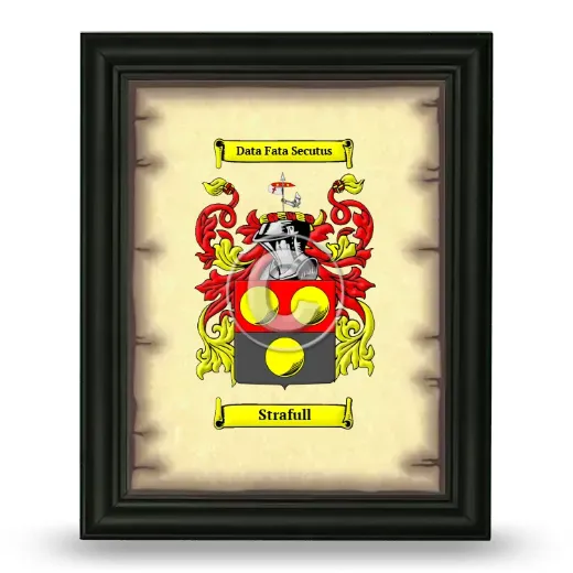 Strafull Coat of Arms Framed - Black