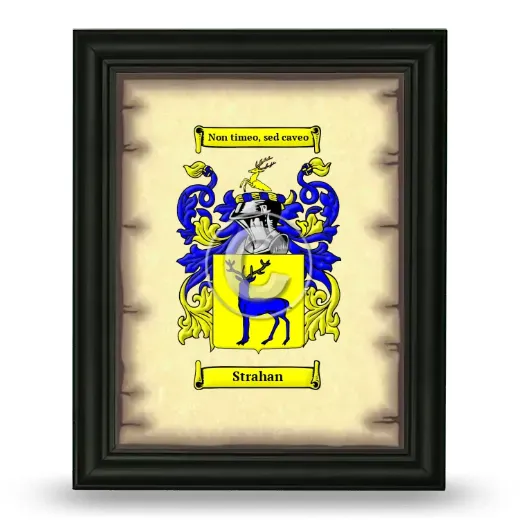 Strahan Coat of Arms Framed - Black