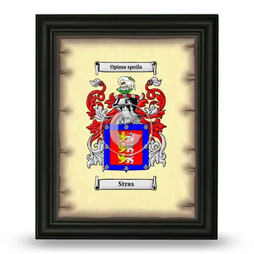Stras Coat of Arms Framed - Black