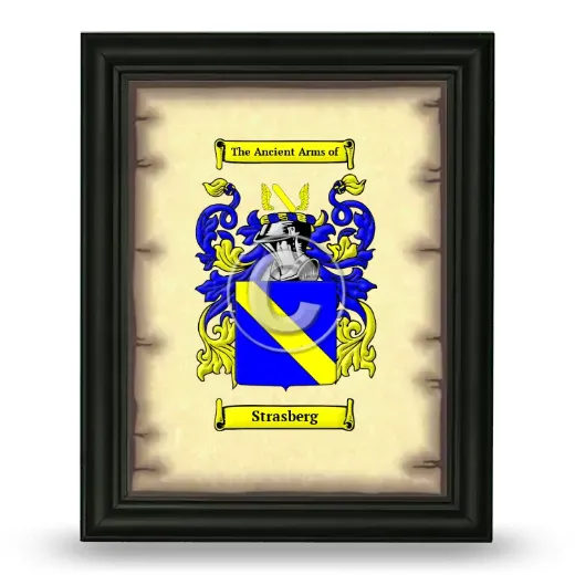 Strasberg Coat of Arms Framed - Black