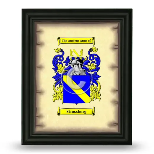 Strassburg Coat of Arms Framed - Black
