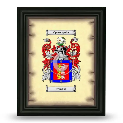 Strasse Coat of Arms Framed - Black