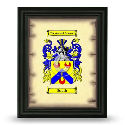 Strath Coat of Arms Framed - Black