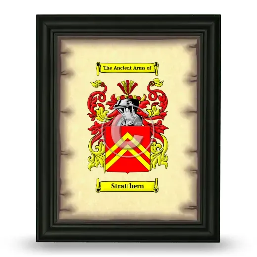 Stratthern Coat of Arms Framed - Black