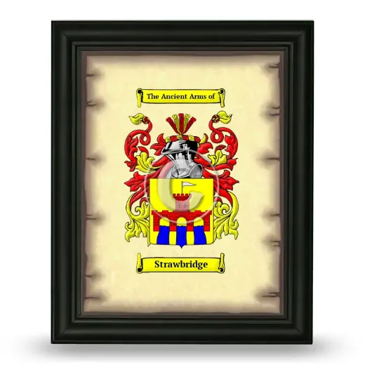 Strawbridge Coat of Arms Framed - Black
