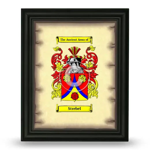 Strebel Coat of Arms Framed - Black