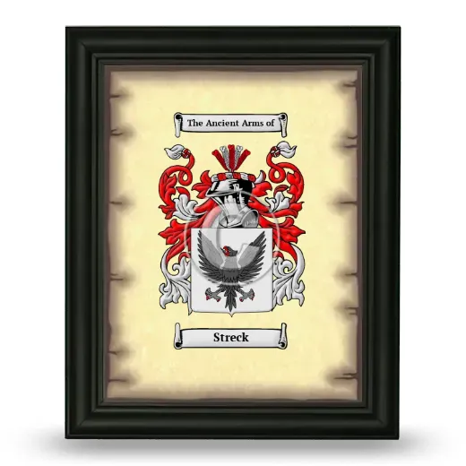 Streck Coat of Arms Framed - Black