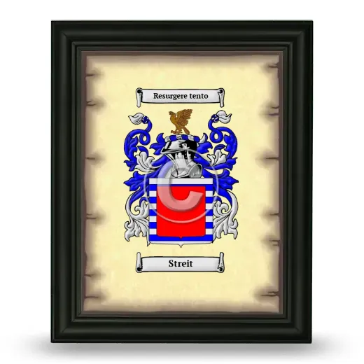 Streit Coat of Arms Framed - Black
