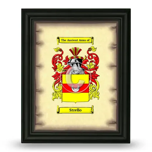 Strello Coat of Arms Framed - Black