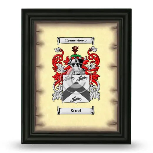 Strod Coat of Arms Framed - Black