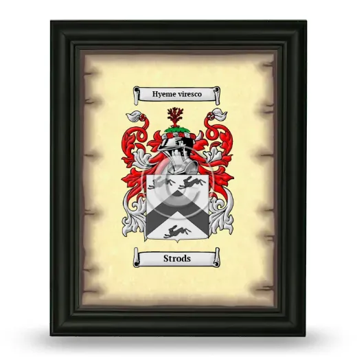 Strods Coat of Arms Framed - Black