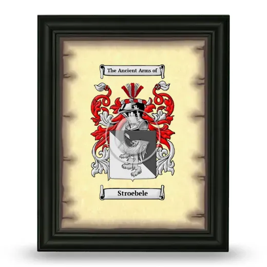 Stroebele Coat of Arms Framed - Black