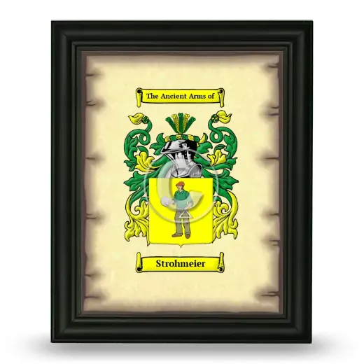 Strohmeier Coat of Arms Framed - Black